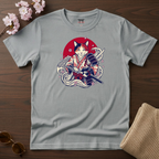 Red Sun Cat Samurai T-Shirt