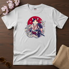 Red Sun Cat Samurai T-Shirt