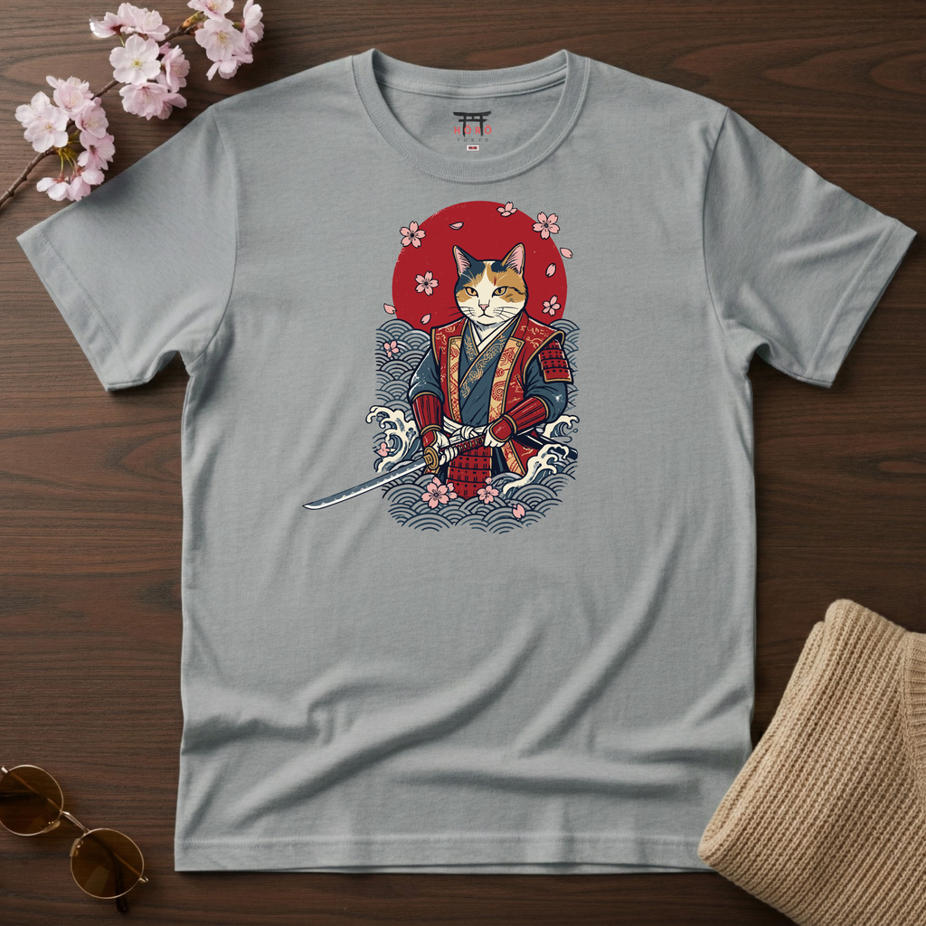 Wave Cat Samurai T-Shirt