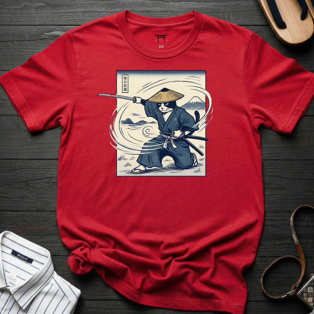 Wind Cat Samurai T-Shirt