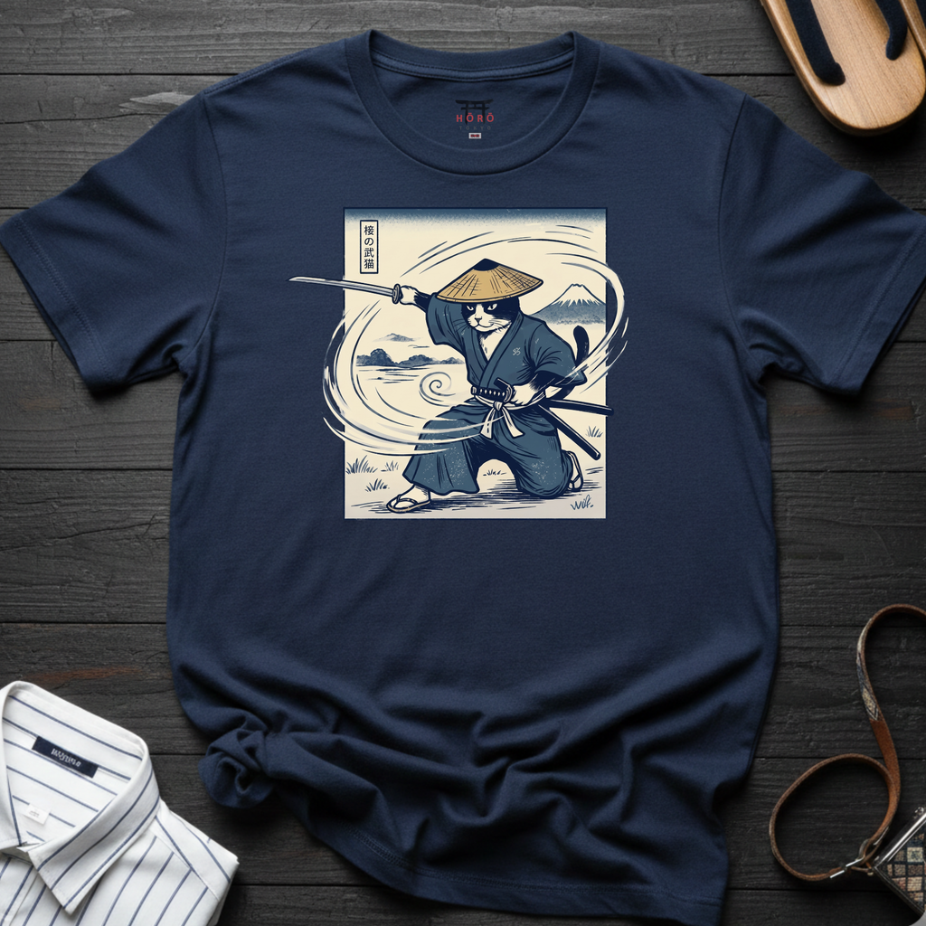 Wind Cat Samurai T-Shirt