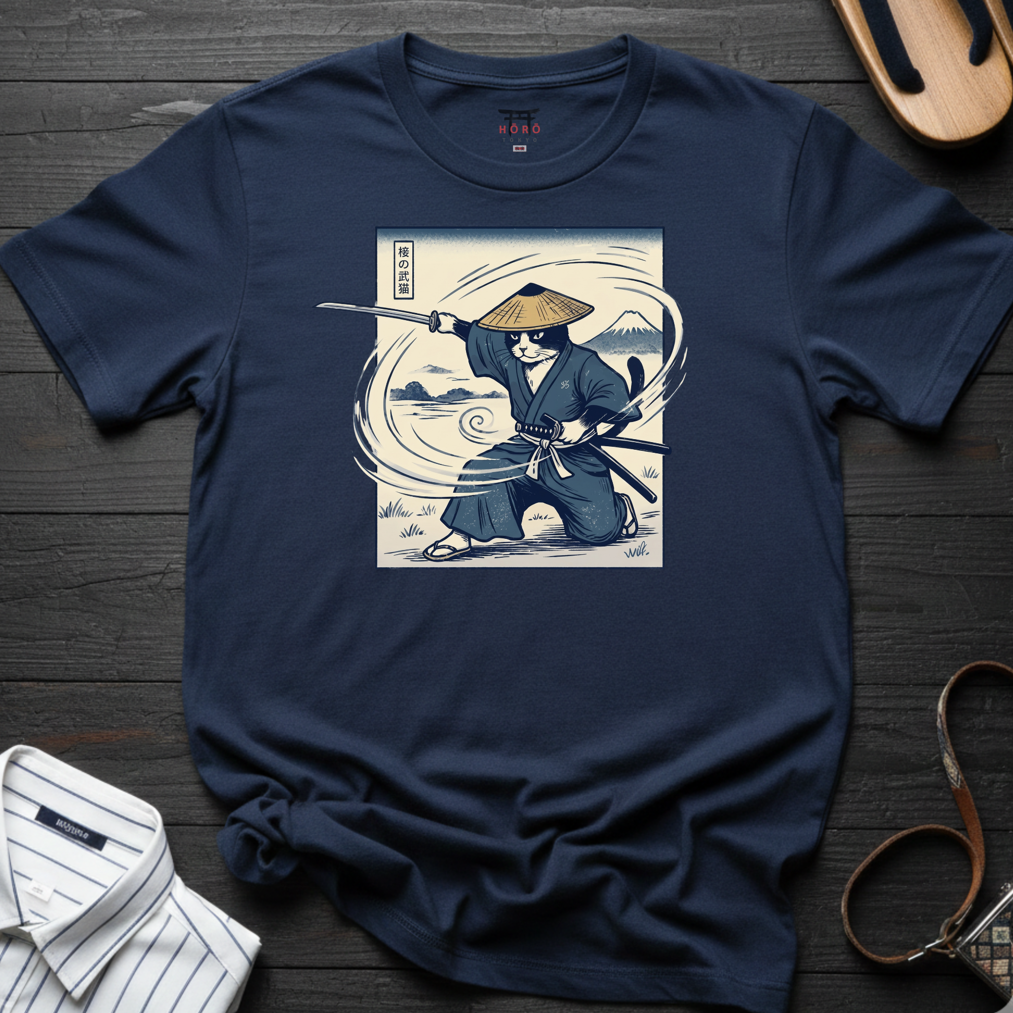Wind Cat Samurai T-Shirt