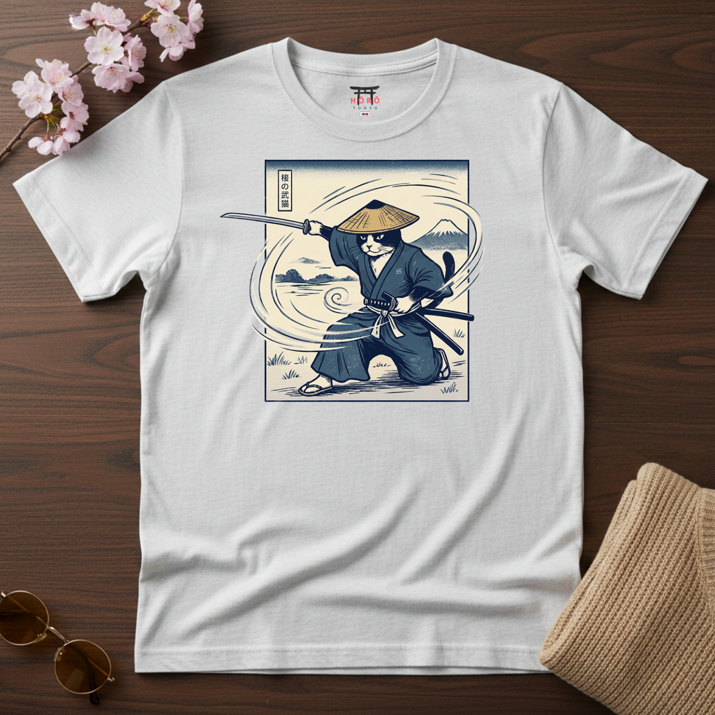 Wind Cat Samurai T-Shirt