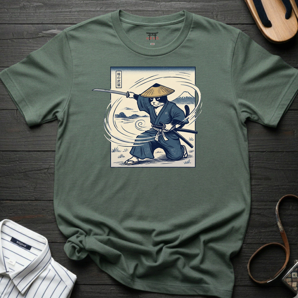 Wind Cat Samurai T-Shirt
