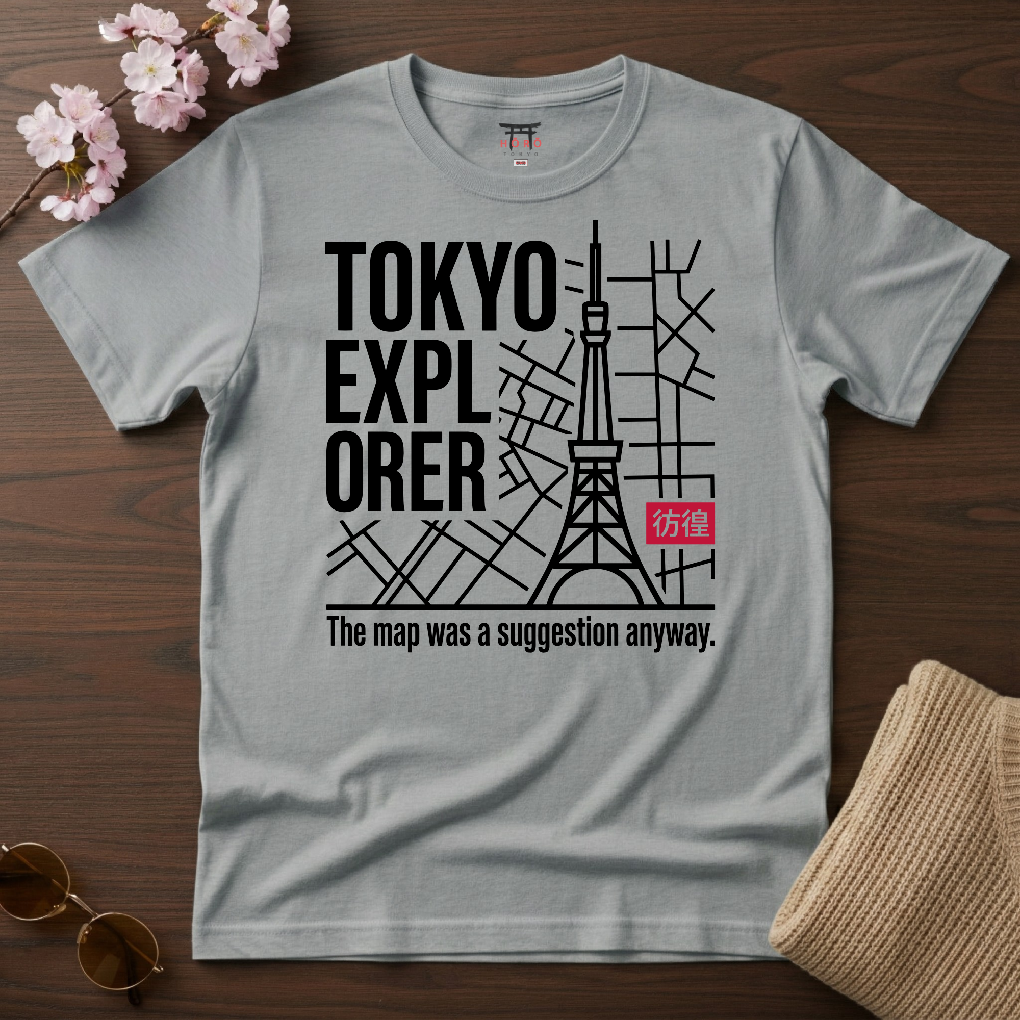 Tokyo Explorer Grid T-Shirt