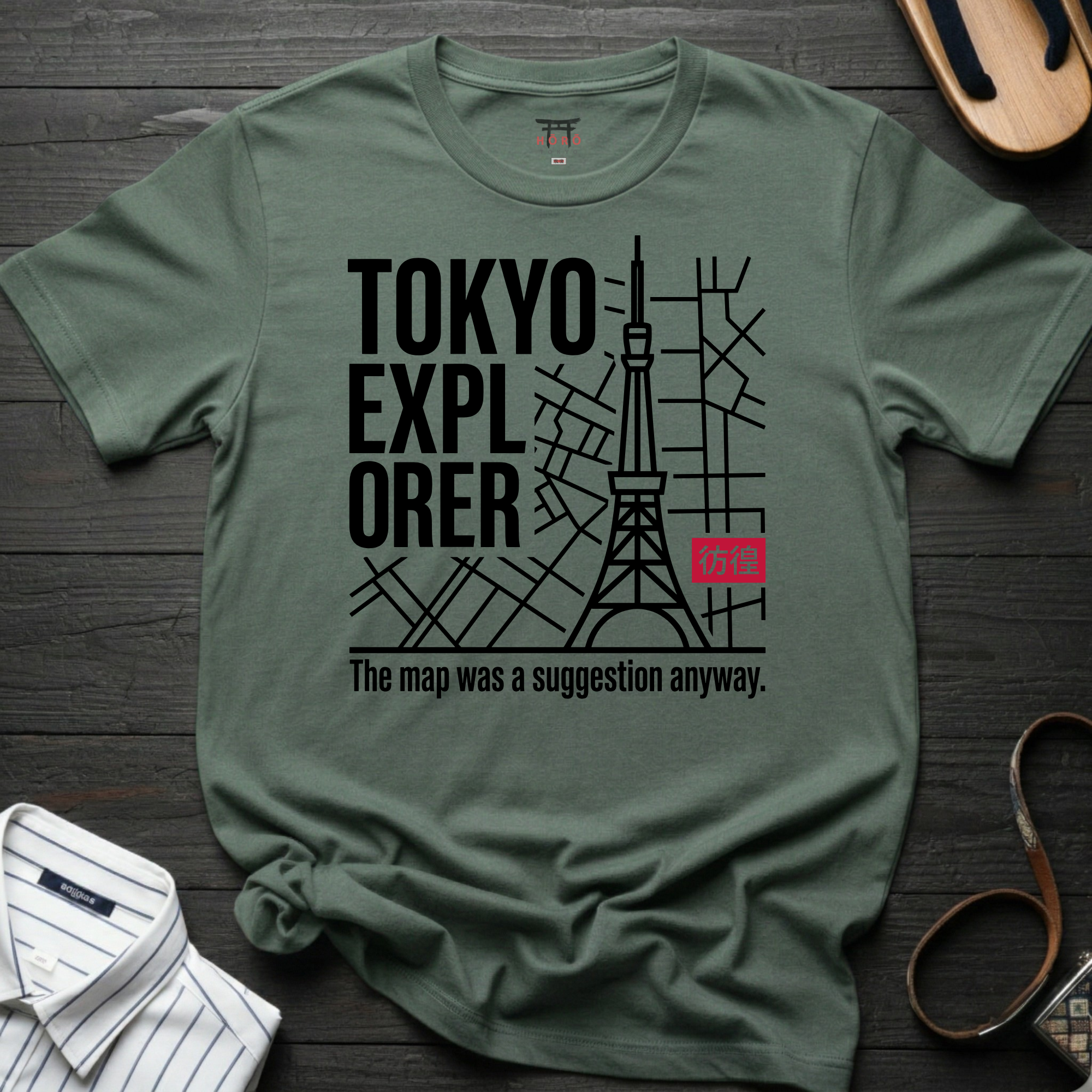 Tokyo Explorer Grid T-Shirt