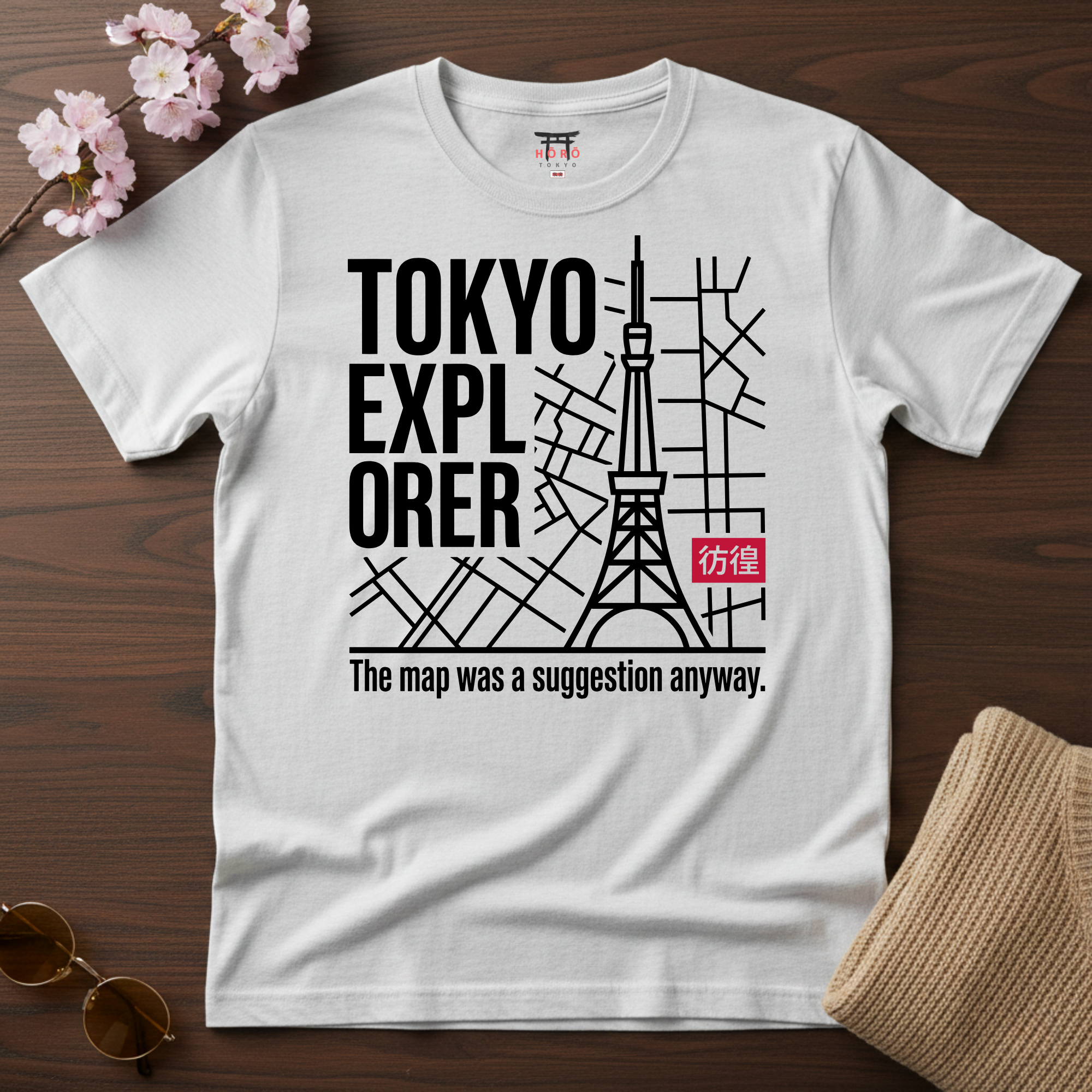 Tokyo Explorer Grid T-Shirt