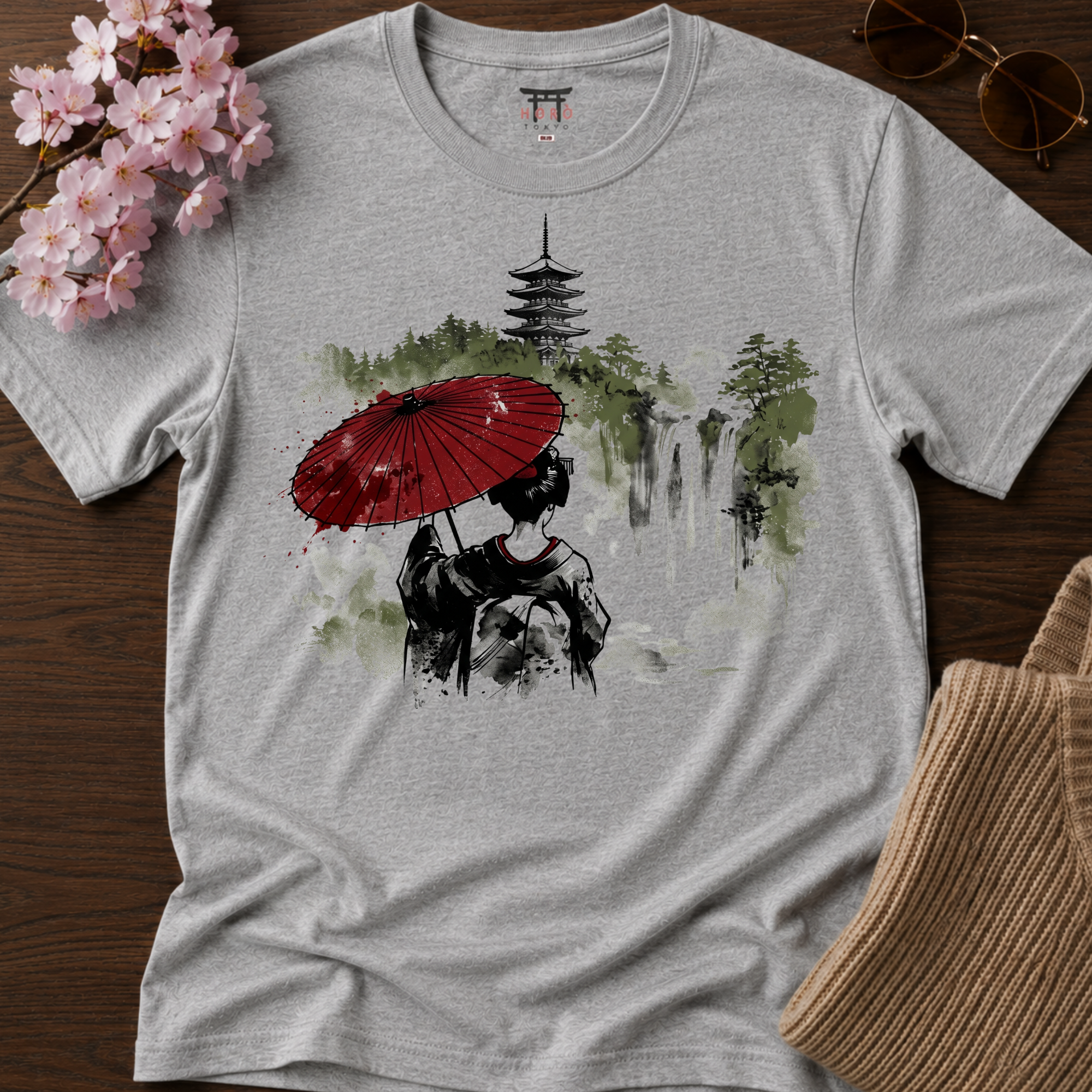 Geisha & Pagoda T-Shirt