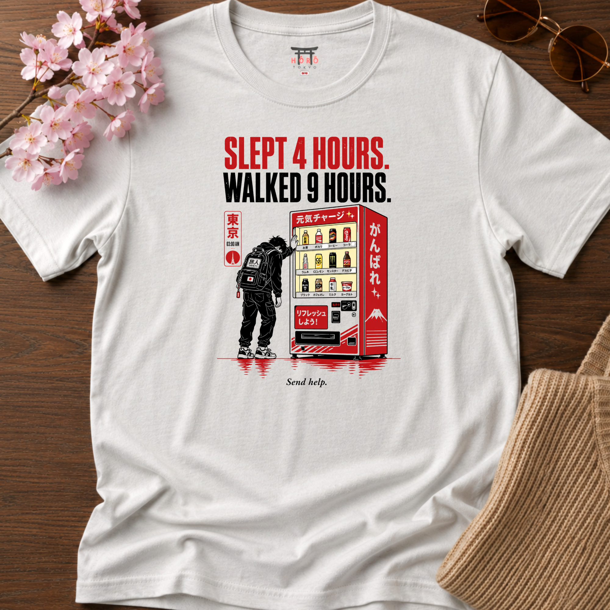 Slept 4 Hours Walked 9 T-Shirt