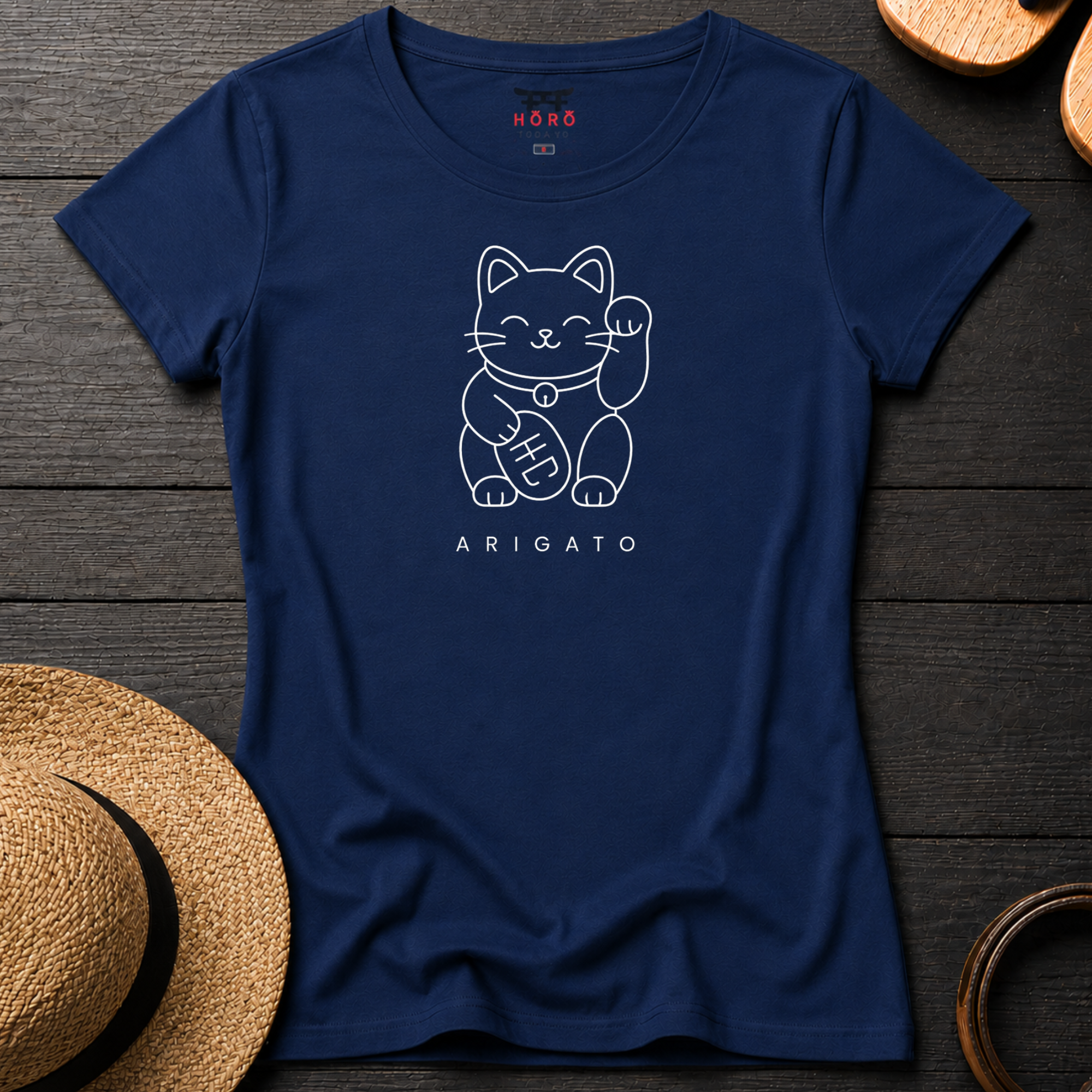 Arigato Lucky Cat T-Shirt