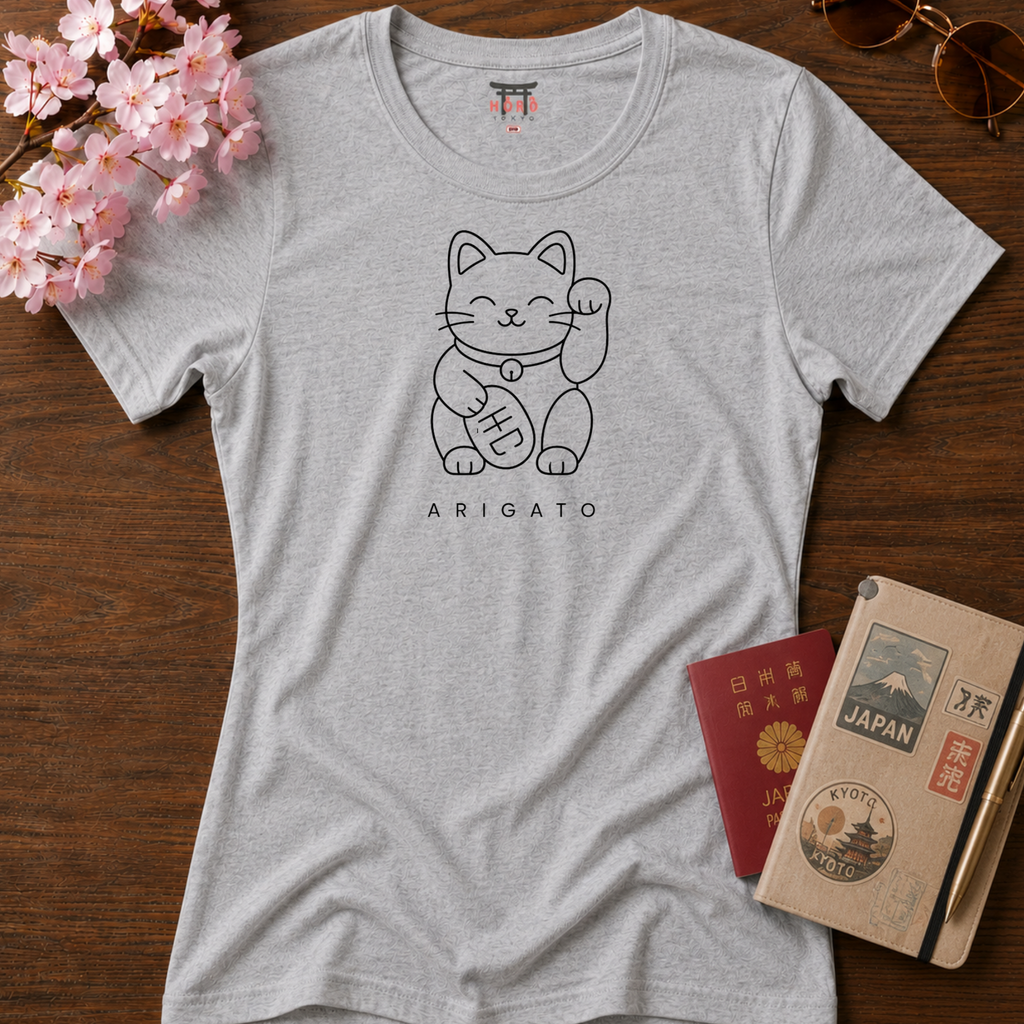 Arigato Lucky Cat T-Shirt