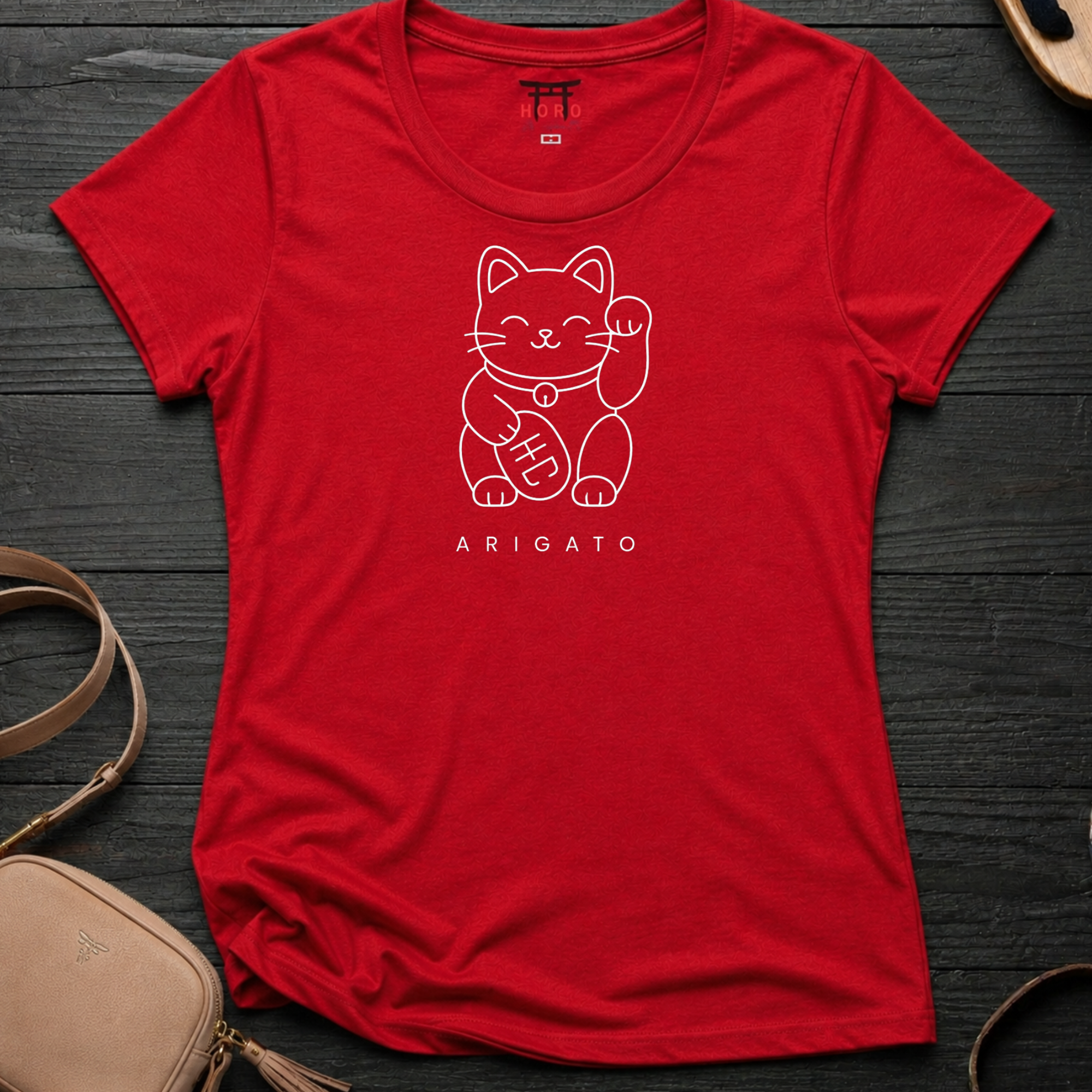 Arigato Lucky Cat T-Shirt