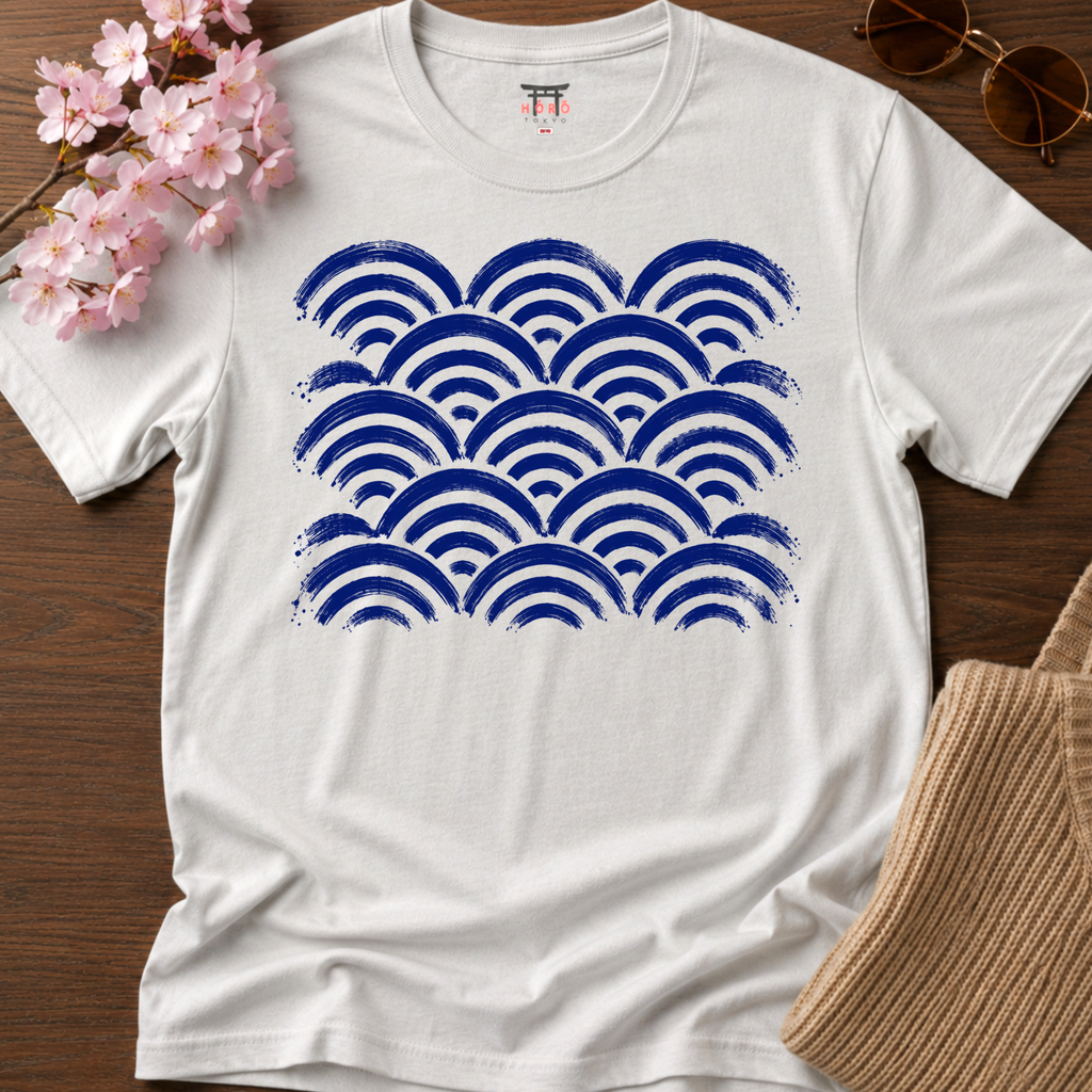 Seigaiha Blue T-Shirt