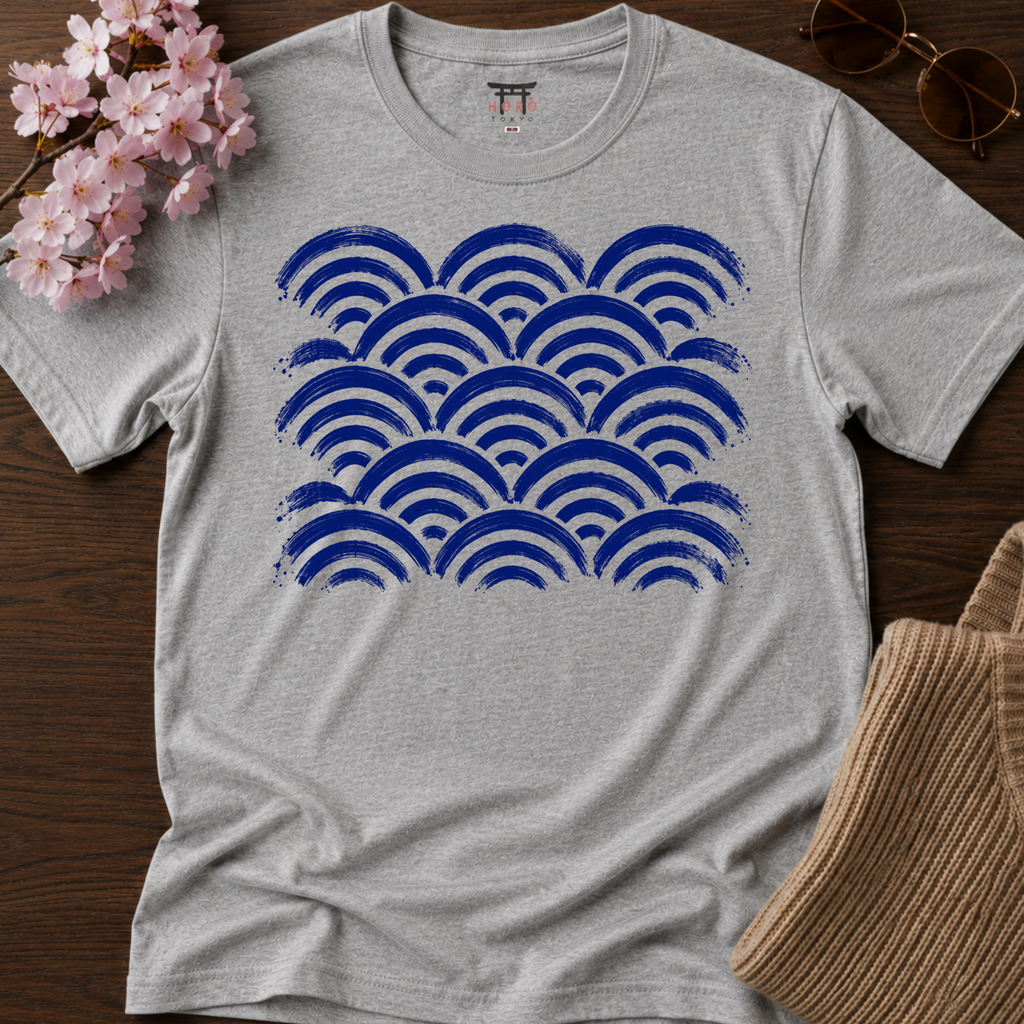 Seigaiha Blue T-Shirt