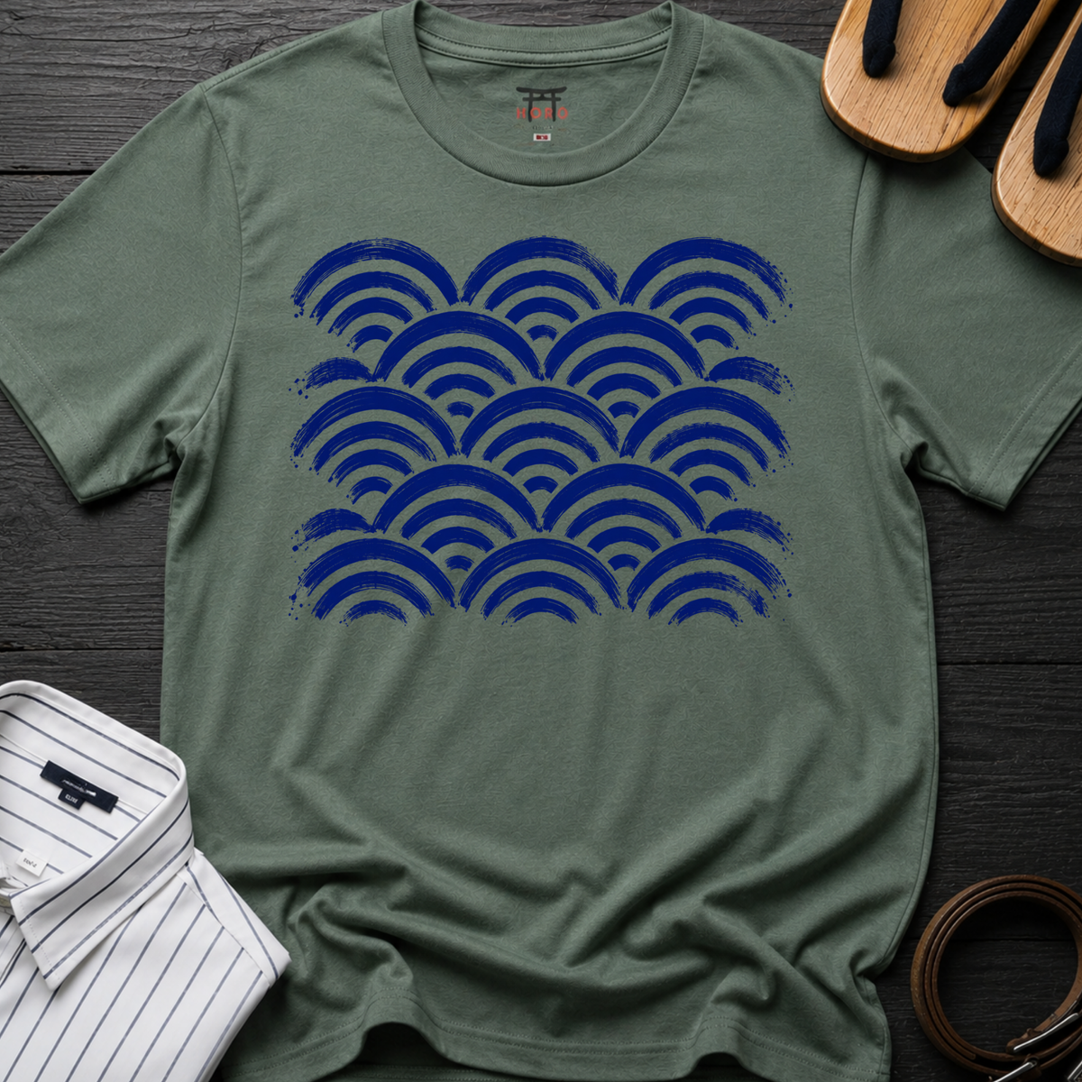 Seigaiha Blue T-Shirt