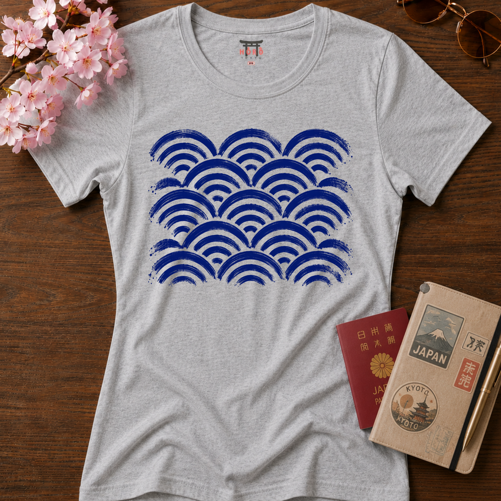 Seigaiha Blue T-Shirt