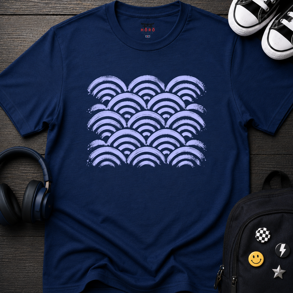 Seigaiha Blue T-Shirt