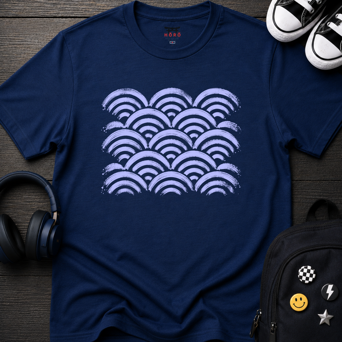 Seigaiha Blue T-Shirt