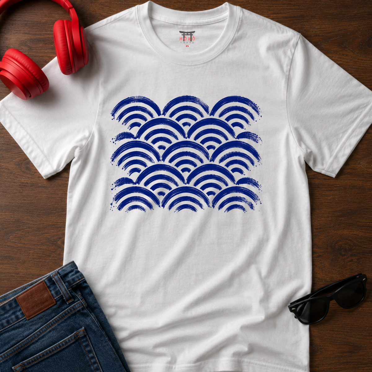 Seigaiha Blue T-Shirt