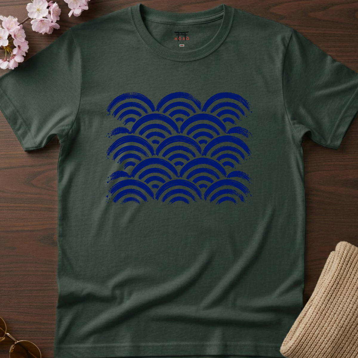 Seigaiha Blue T-Shirt
