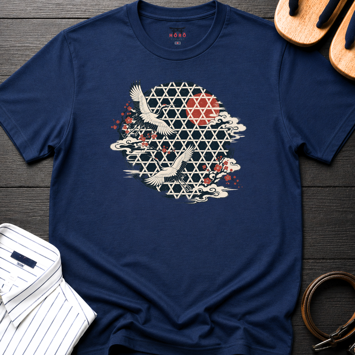 Tsuru Pattern T-Shirt
