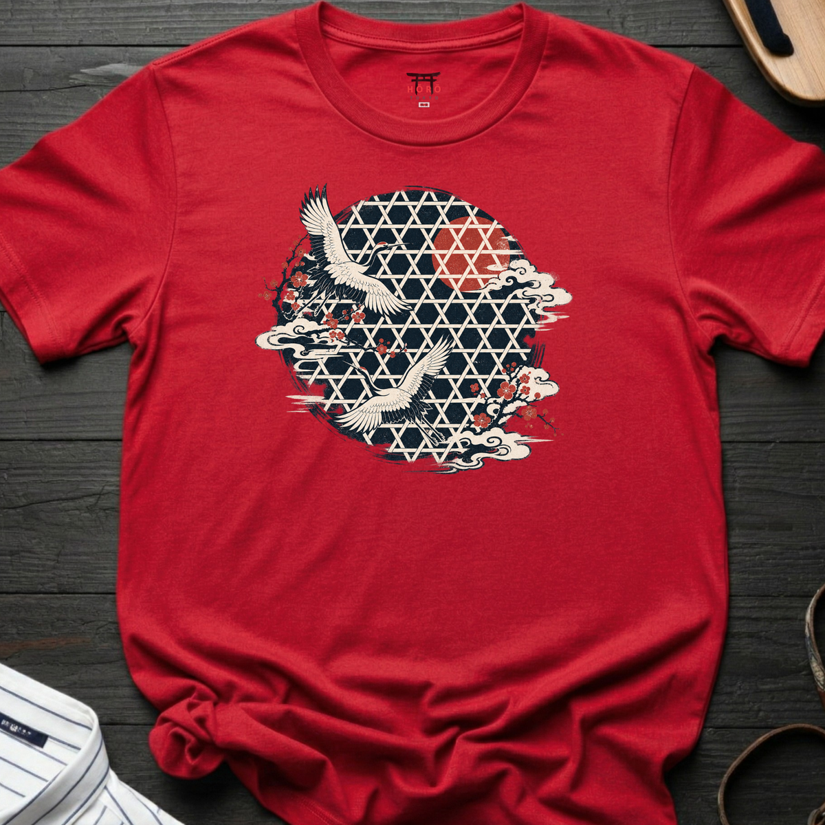 Tsuru Pattern T-Shirt