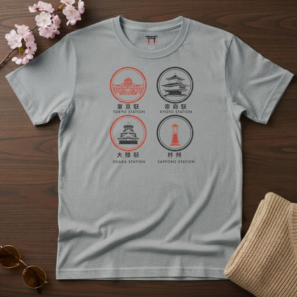 JR Main Station Stamps T-Shirt