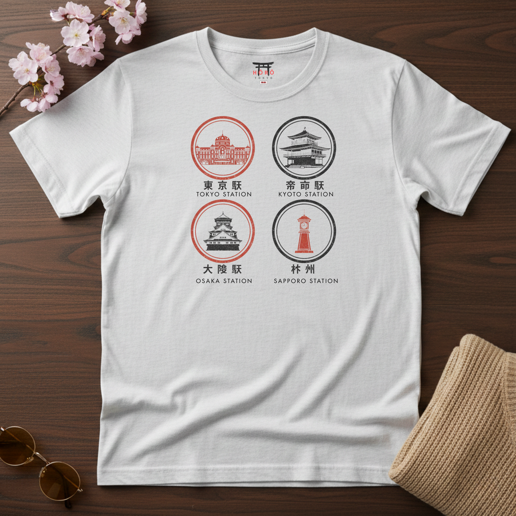 JR Main Station Stamps T-Shirt